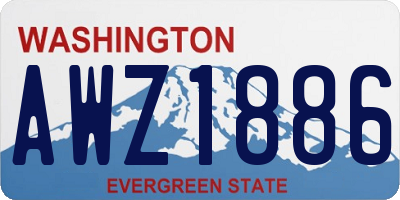 WA license plate AWZ1886