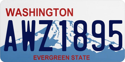 WA license plate AWZ1895
