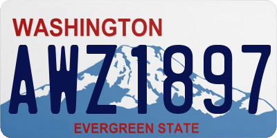 WA license plate AWZ1897