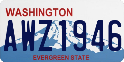 WA license plate AWZ1946