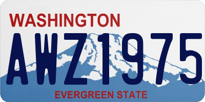 WA license plate AWZ1975