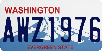 WA license plate AWZ1976
