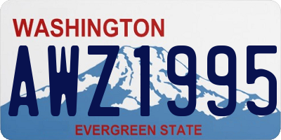 WA license plate AWZ1995