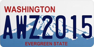 WA license plate AWZ2015