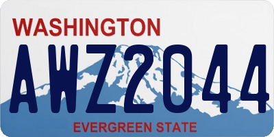 WA license plate AWZ2044