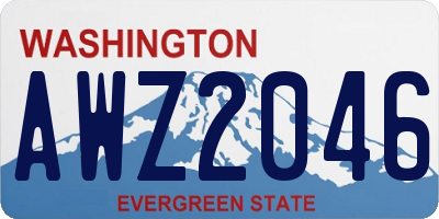 WA license plate AWZ2046