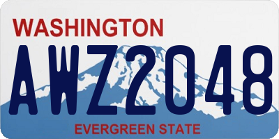 WA license plate AWZ2048