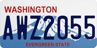 WA license plate AWZ2055