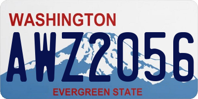 WA license plate AWZ2056