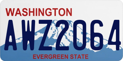 WA license plate AWZ2064