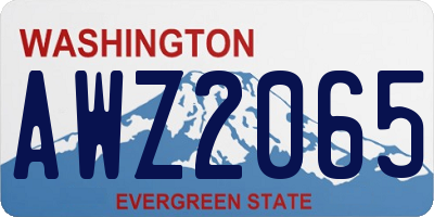 WA license plate AWZ2065