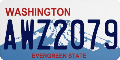 WA license plate AWZ2079