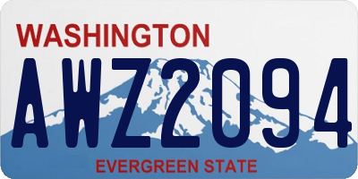 WA license plate AWZ2094