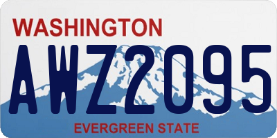 WA license plate AWZ2095