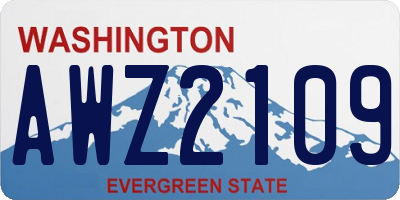 WA license plate AWZ2109