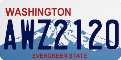 WA license plate AWZ2120
