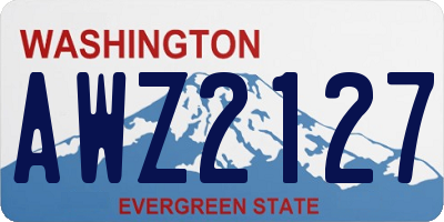 WA license plate AWZ2127