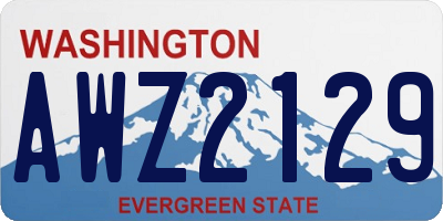 WA license plate AWZ2129