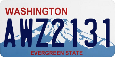 WA license plate AWZ2131