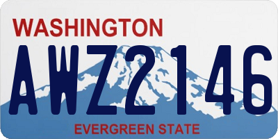 WA license plate AWZ2146