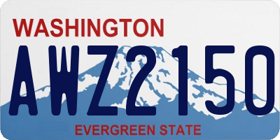 WA license plate AWZ2150