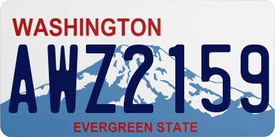 WA license plate AWZ2159