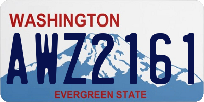 WA license plate AWZ2161