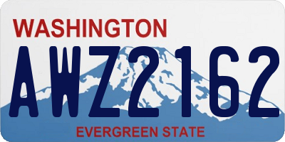 WA license plate AWZ2162