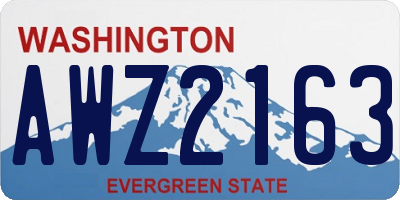 WA license plate AWZ2163
