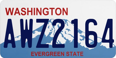 WA license plate AWZ2164