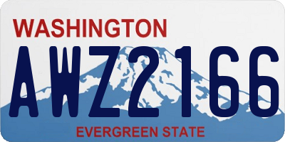 WA license plate AWZ2166