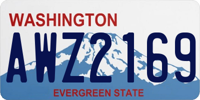 WA license plate AWZ2169