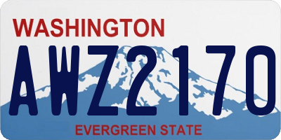 WA license plate AWZ2170