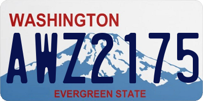 WA license plate AWZ2175