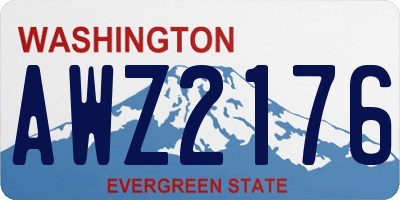 WA license plate AWZ2176