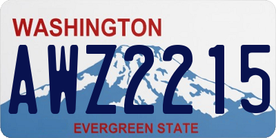 WA license plate AWZ2215
