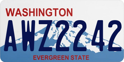WA license plate AWZ2242