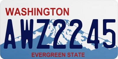WA license plate AWZ2245