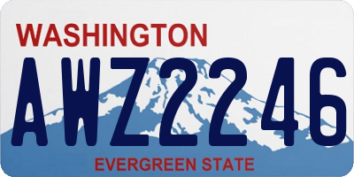 WA license plate AWZ2246