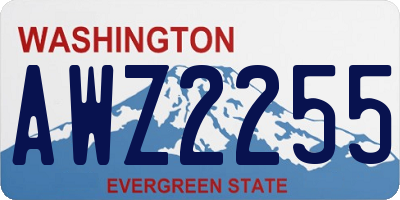 WA license plate AWZ2255