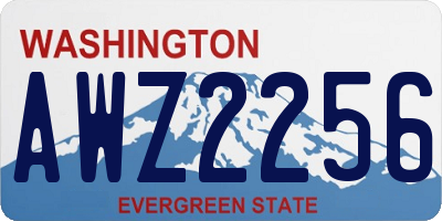 WA license plate AWZ2256