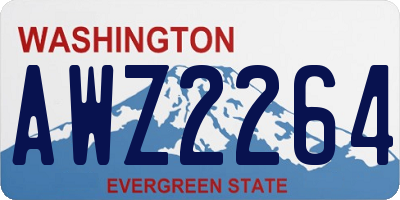 WA license plate AWZ2264
