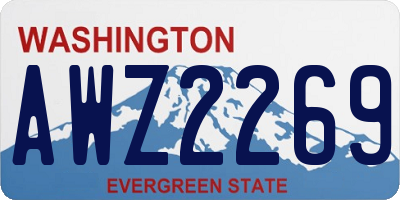 WA license plate AWZ2269