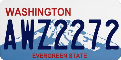 WA license plate AWZ2272