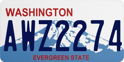 WA license plate AWZ2274