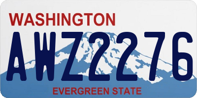 WA license plate AWZ2276