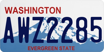 WA license plate AWZ2285