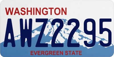 WA license plate AWZ2295