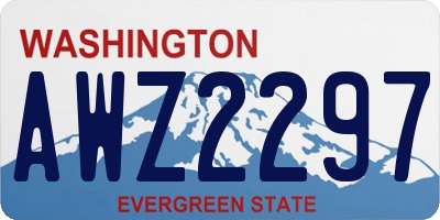 WA license plate AWZ2297