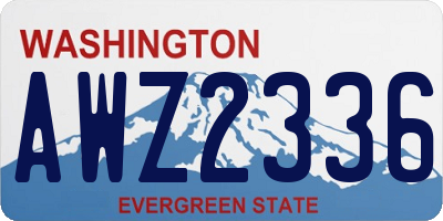 WA license plate AWZ2336